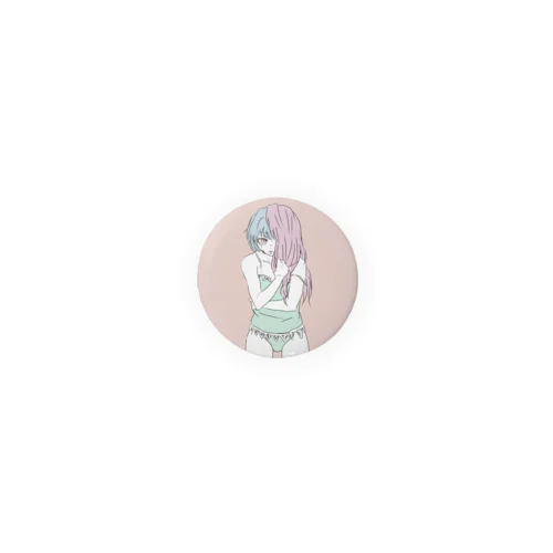 男の娘オブジエンド Tin Badge