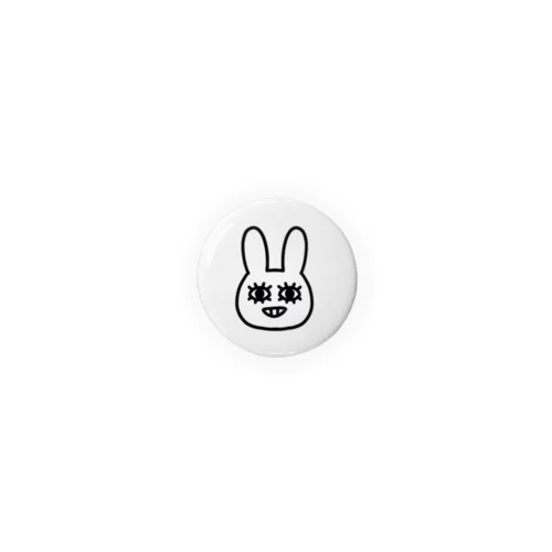 poker face rabbit Tin Badge