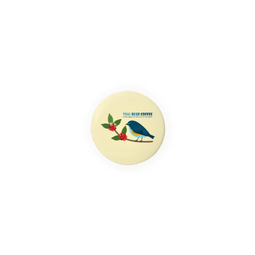Teal Blue Bird Tin Badge