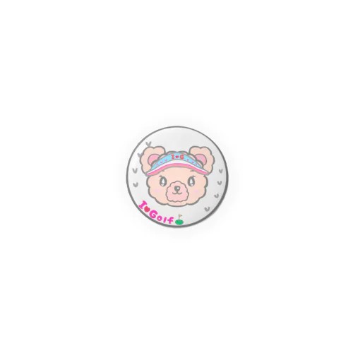 I♡Golf⛳️ クマちゃん🧸 ボールver Tin Badge