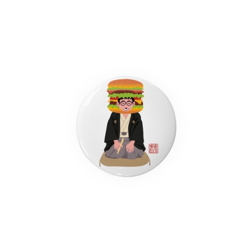 噺家バーガー(かぶりものVr) Tin Badge