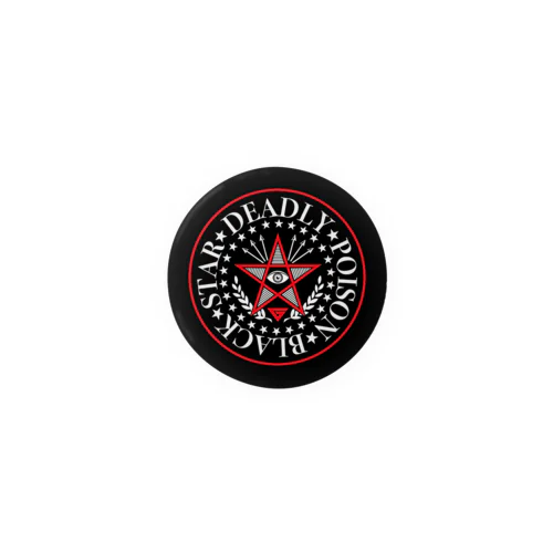 DEADLY POISON BLACK STAR 01　缶バッジ Tin Badge