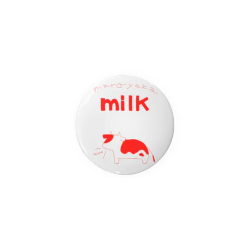 milk red 缶バッジ