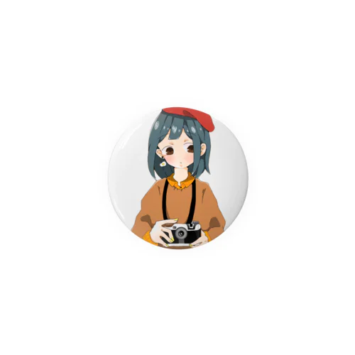 写真好きな女の子 Tin Badge