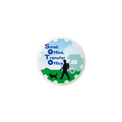 Small Office,Transfer Officeロゴ Tin Badge