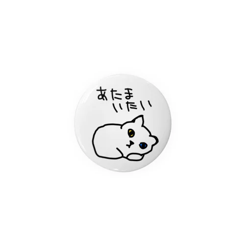 あたまいたいねこ Tin Badge