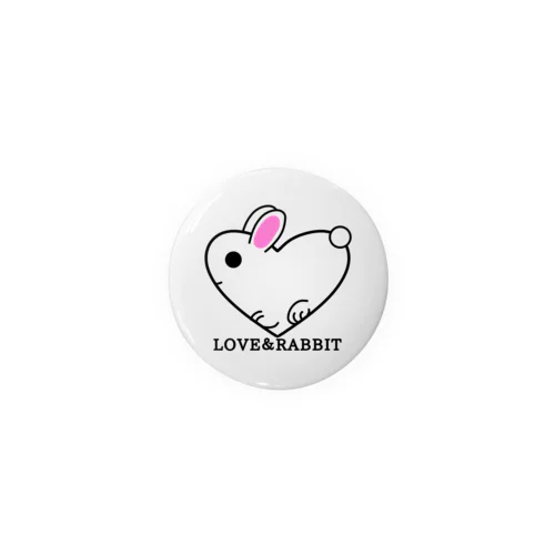 LOVE＆RABBIT缶バッジ(44mm) Tin Badge