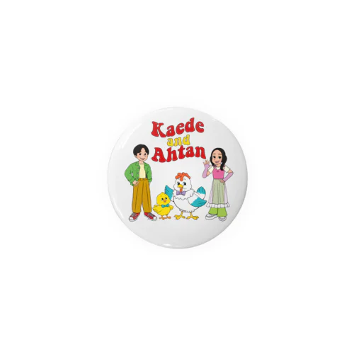 かえであーたんファミリーCHANNEL 公式グッズ#1　ステッカー＆キーホルダー Tin Badge
