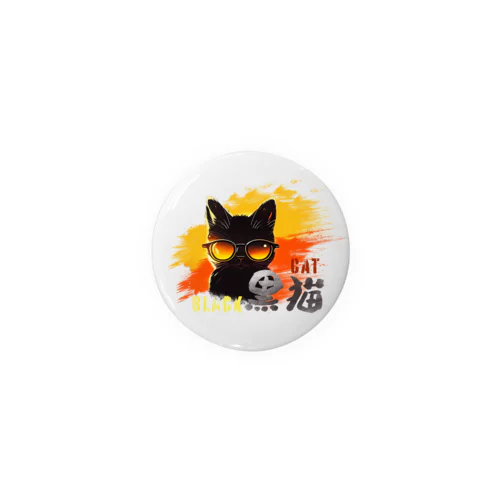 サングラス黒猫【小物系アイテム】 缶バッジ