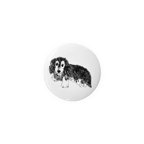 dog ダックスフント Tin Badge