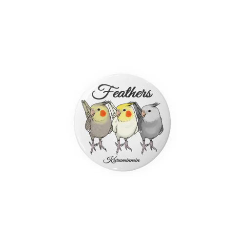 オカメインコFeathers・缶バッジ Tin Badge