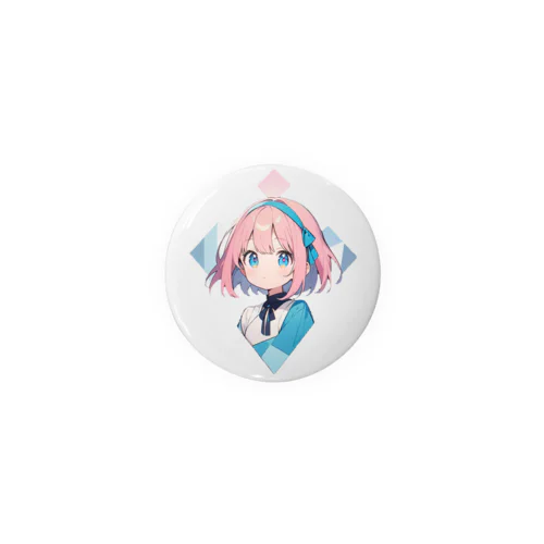 パステル調女の子②(戦生成AI) Tin Badge