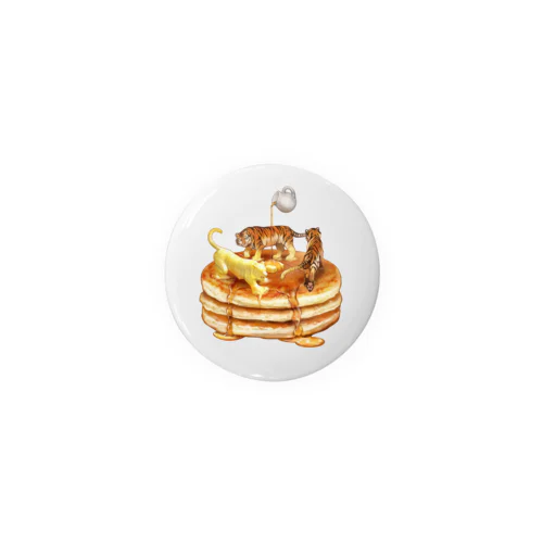 虎とバターとホットケーキ Tin Badge