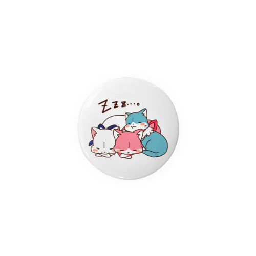 3色にゃんこ Tin Badge