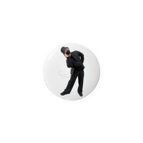 左曲がりよしう Tin Badge
