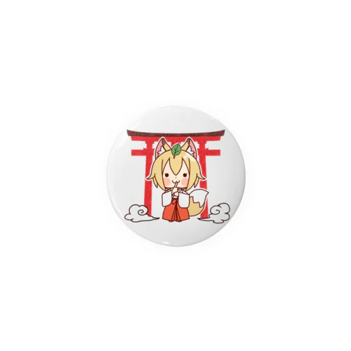 キツネ巫女 Tin Badge