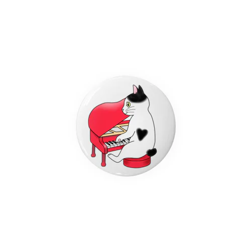 ピアノを弾く猫 Tin Badge