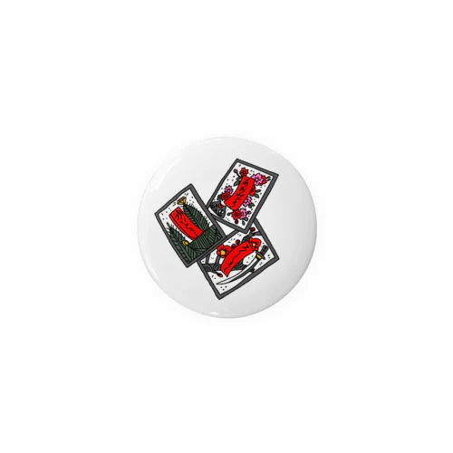 花札風缶バッジ Tin Badge