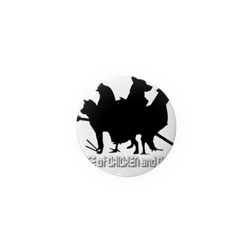 Case of CHICKEN and DOGS Tin Badge