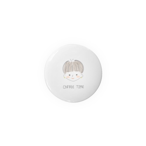 ショートカットの女の子 Tin Badge