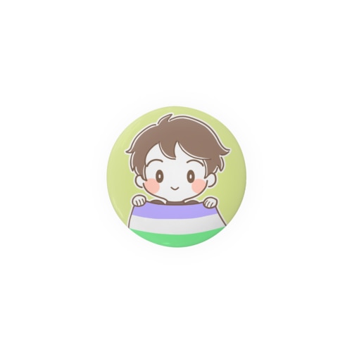 【Rainbow】ジェンダークィア(44mm) Tin Badge