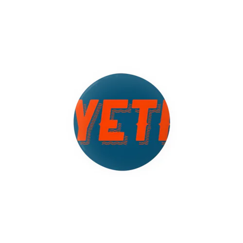 Yeti meets girl (blue) Tin Badge