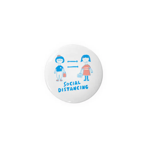 Social Distancing Tin Badge