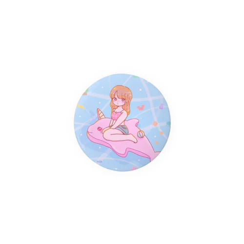 夏の少女 Tin Badge