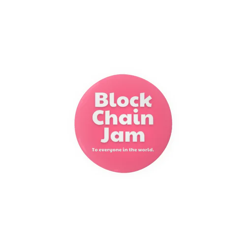 BlockChainJamの缶バッジ（ピンク） Tin Badge