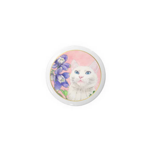 猫と苧環 Tin Badge