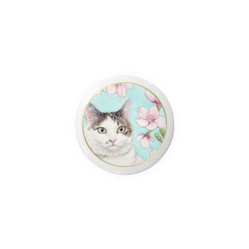 猫と桜 Tin Badge