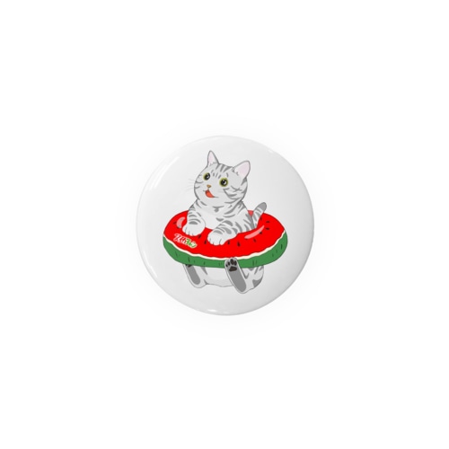 うきわがぷかぷか〜♪ Tin Badge