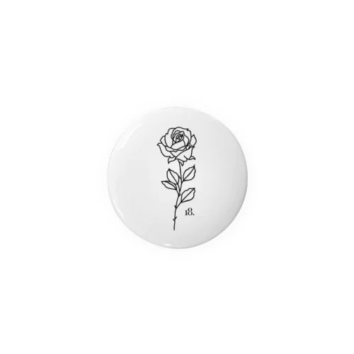 rose. Tin Badge