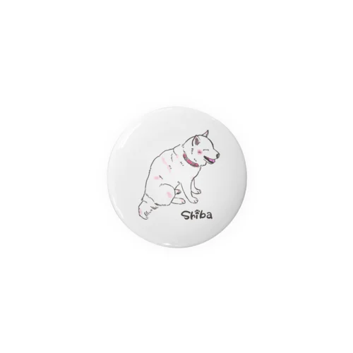 Happy  Smile♡　柴犬 Tin Badge