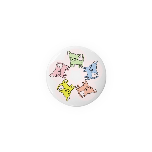 ゆるチワワ（フラワーサークル） Tin Badge