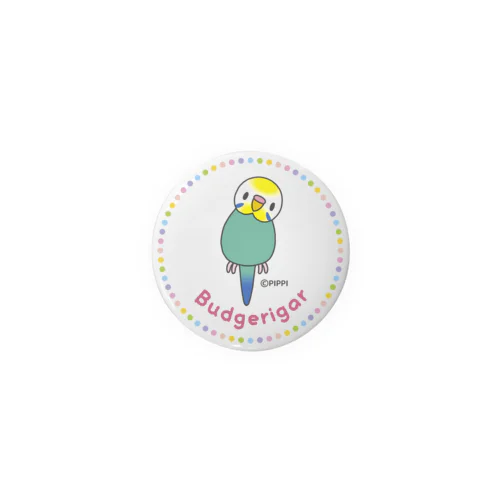 レインボー女の子＊セキセイインコ＊ Tin Badge