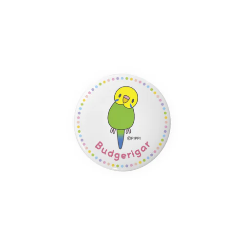 グリーン女の子＊セキセイインコ＊ Tin Badge