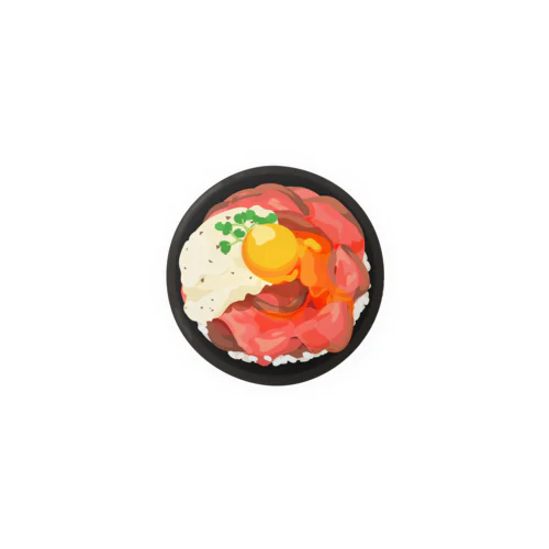 ローストビーフ丼 Tin Badge