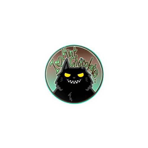 I♥MintChocolate くろねこ Tin Badge