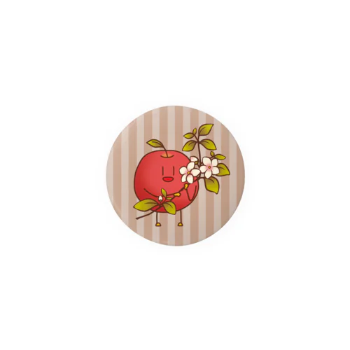 りんご缶バッジ Tin Badge