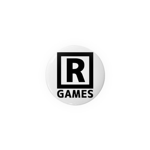 R-GAMESの初代ロゴ Tin Badge