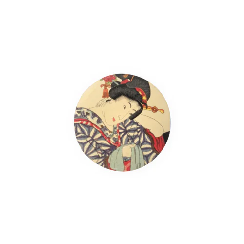 江戸時代の女性 Tin Badge