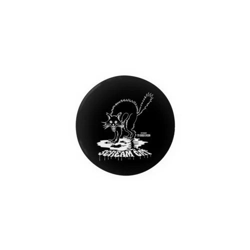 SCREAM CAT 黒猫 (BLACK) Tin Badge