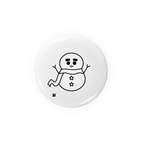 無色の雪だるま Tin Badge