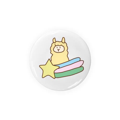 流れ星のアルパカ Tin Badge