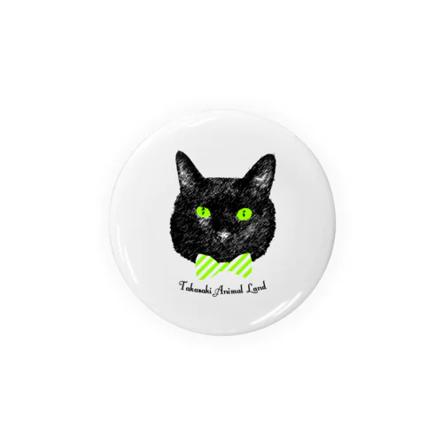 蝶ネクタイ黒猫 Tin Badge