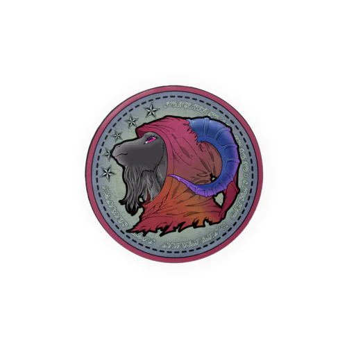 山羊ハーミット/カラー Tin Badge