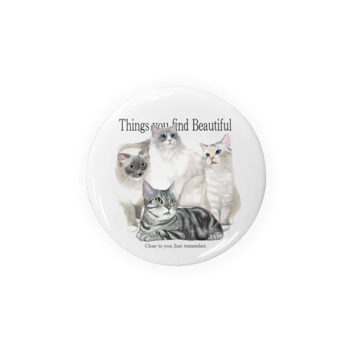 New❣️ねこファミリー Tin Badge