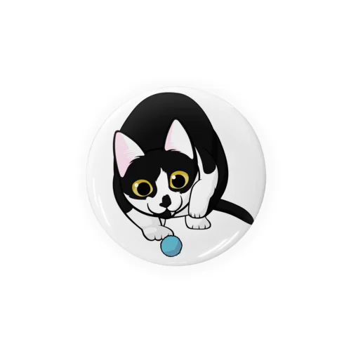 そこそこリアルねこ おもちゃを狙うにゃん02 Tin Badge