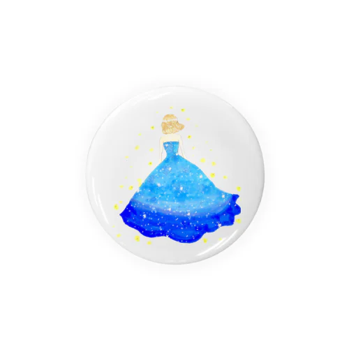 blue dress* Tin Badge